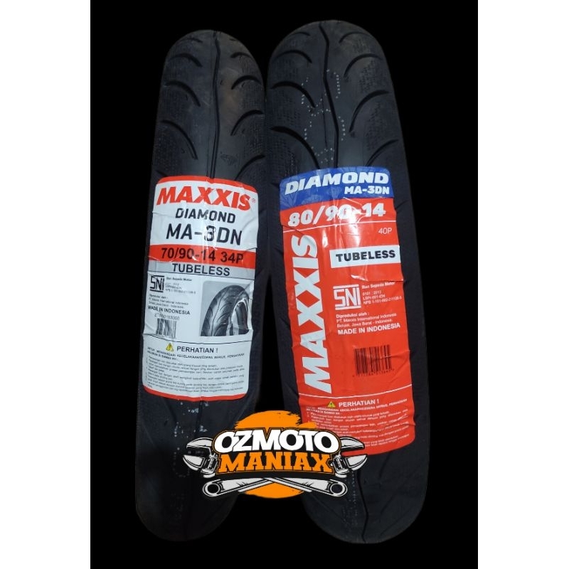 Paket Ban Maxxis Diamond 70/90-14 & 80/90-14 (Mio Sporty / Mio Soul / Mio Fino / Mio J & Mio GT115)