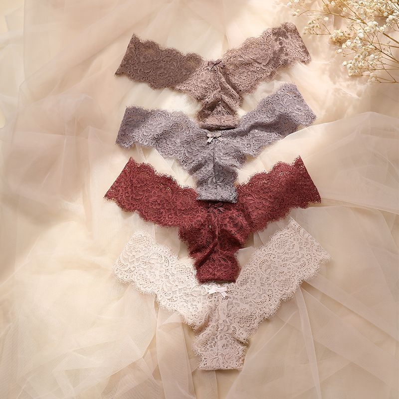 Jenny Panties CD Thong Gstring Cewe Lacey VS Lace Celana Dalam Wanita Renda Transparan Hot Cheeky Li