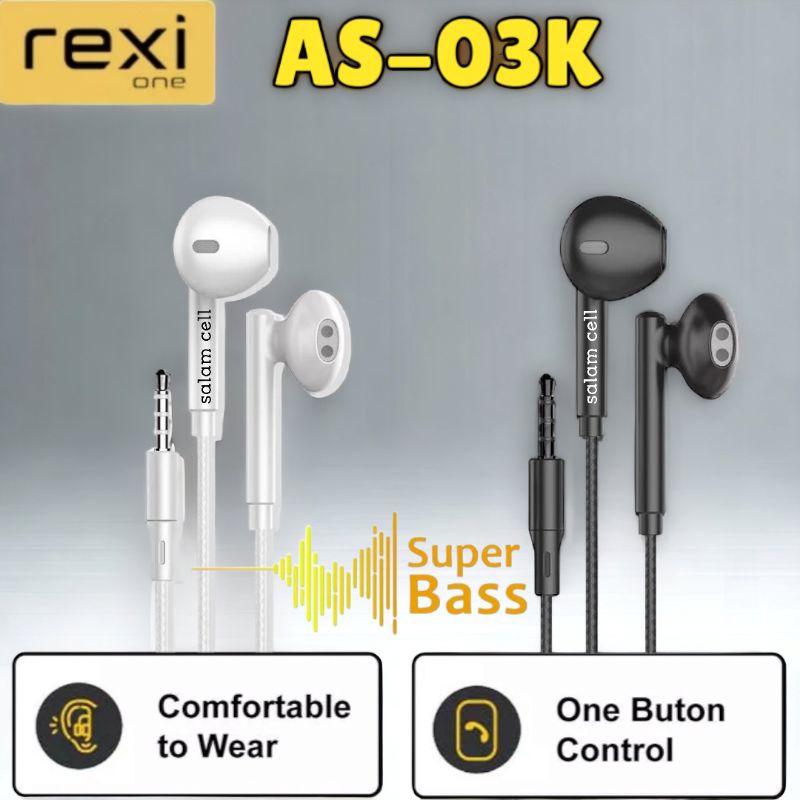 Headset REXI AS-03K Double Bass 3D Stereo Sound Original