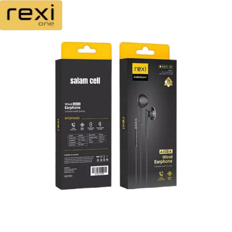 Headset REXI AS-03K Double Bass 3D Stereo Sound Original