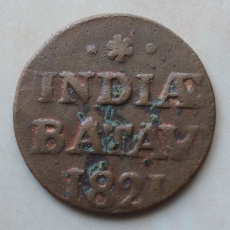Koin Kuno Indiae Batav India Batav 5 1/16 Gulden 1821 - YN337