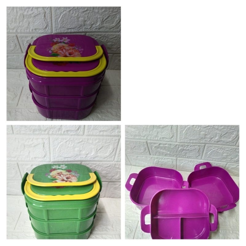 Rantang alaska 3 susun / rantang plastik 3 susun