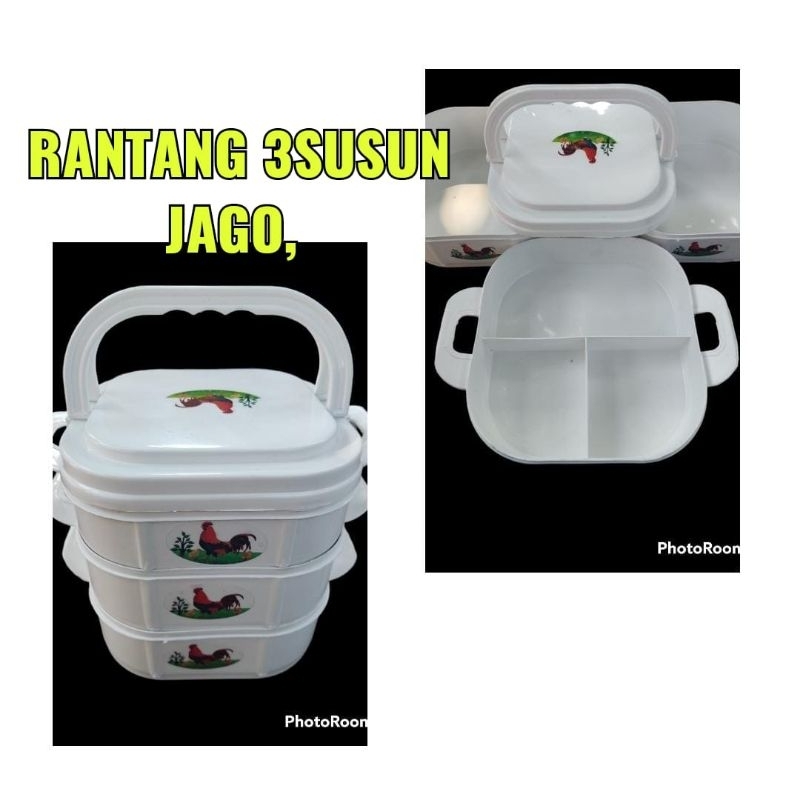 Rantang alaska jago 3 susun / rantang plastik 3susun