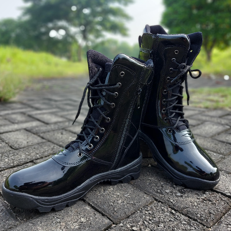 Sepatu PDL TNI Kilap Tanpa di Semir | PDL Dinas Lapangan Satpam Security POLRI Sepatu PDL TNI