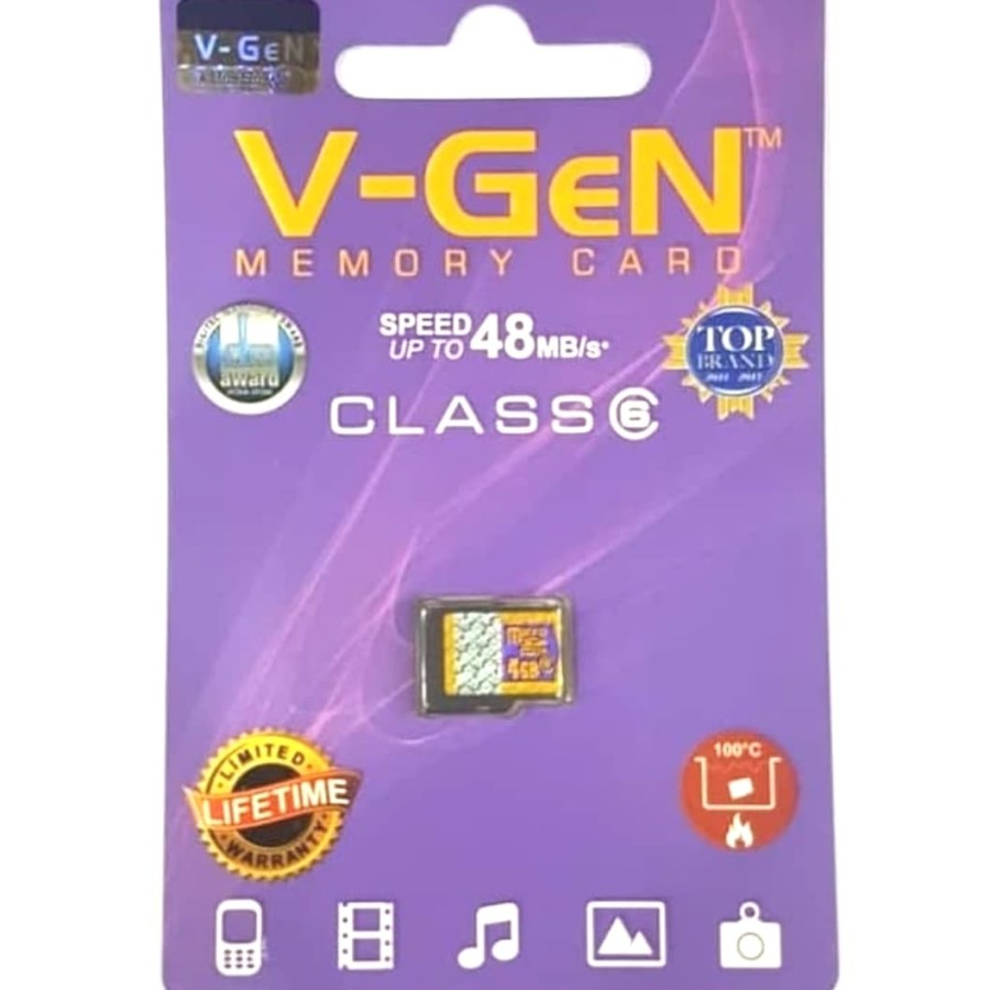 Memori Micro Sd Memory Card 4gb Class 6 Vgen GROSIR