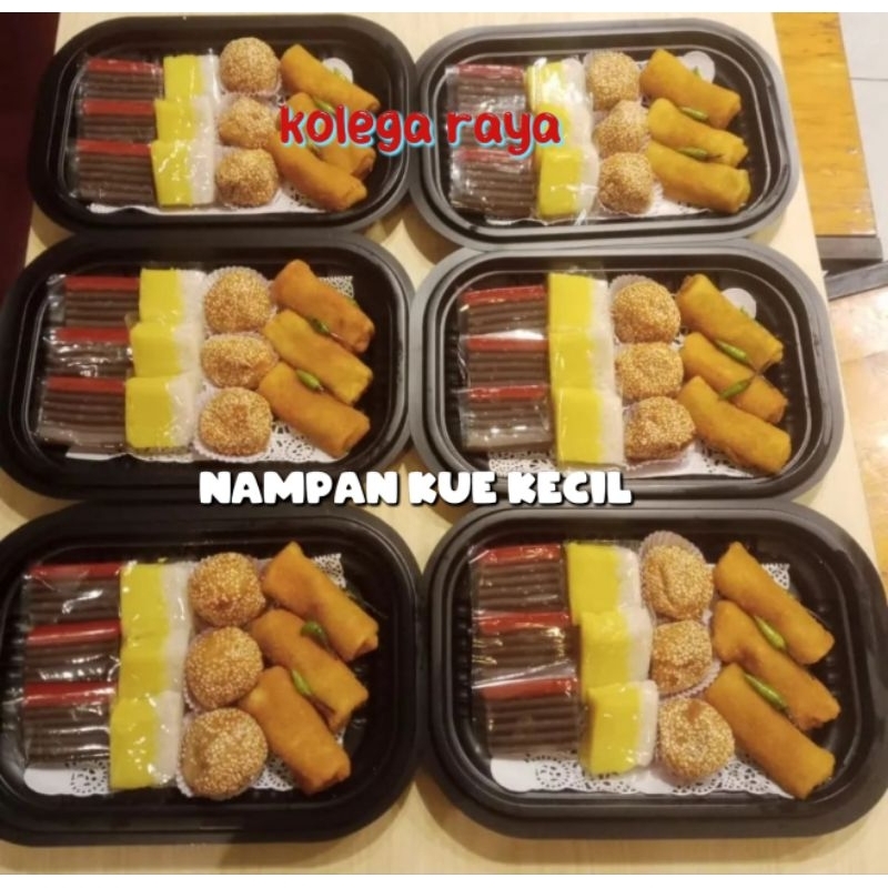 Nampan Kue Basah Ukuran Kecil  Isi 10PCS Tutup Dan Alas Warna Coklat