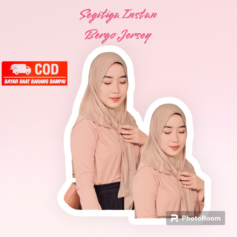 Best seller Daily Jilbab /Kerudung Instan Segitiga Bergo Sport Jersey COD Gratis Ongkir