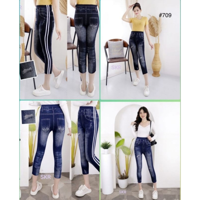 NEW LEGGING JEANS IMPORT / LEGGING MURAH IMPORT