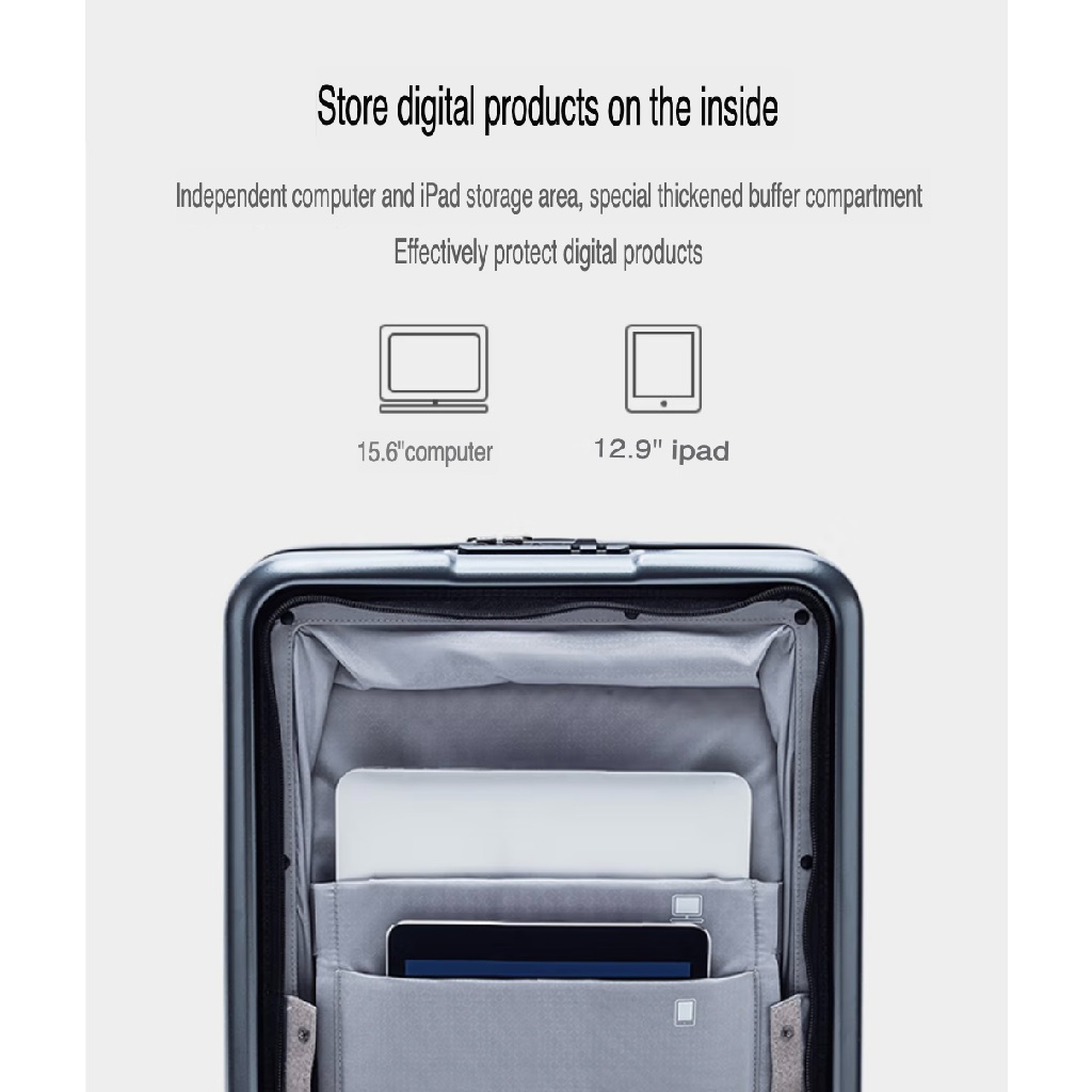 NINETYGO Lightweight Business Suitcase 20 inch 2nd Gen - Koper Travel Bisnis Terbaru dari XIAOMI - Ukuran 20 inci Kapasitas 36L