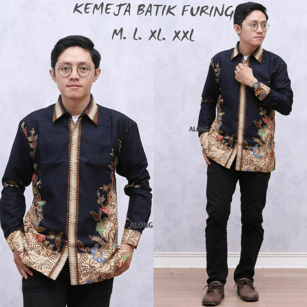 Kemeja batik Pria Lengan Panjang unggul jaya Furing katun primis