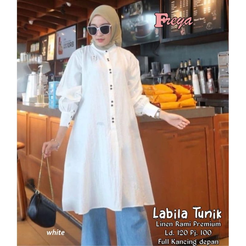 Labila Tunik Atas Wanita Polos By Freya Linen Rami Ld 120 [ READY COD ]