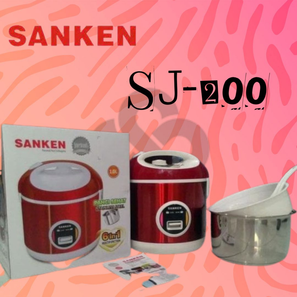 SANKEN Rice Cooker Stainless 1 Liter SJ-200