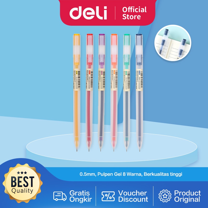 

Pulpen Cair Warna / Color Gel Pen DELI A119