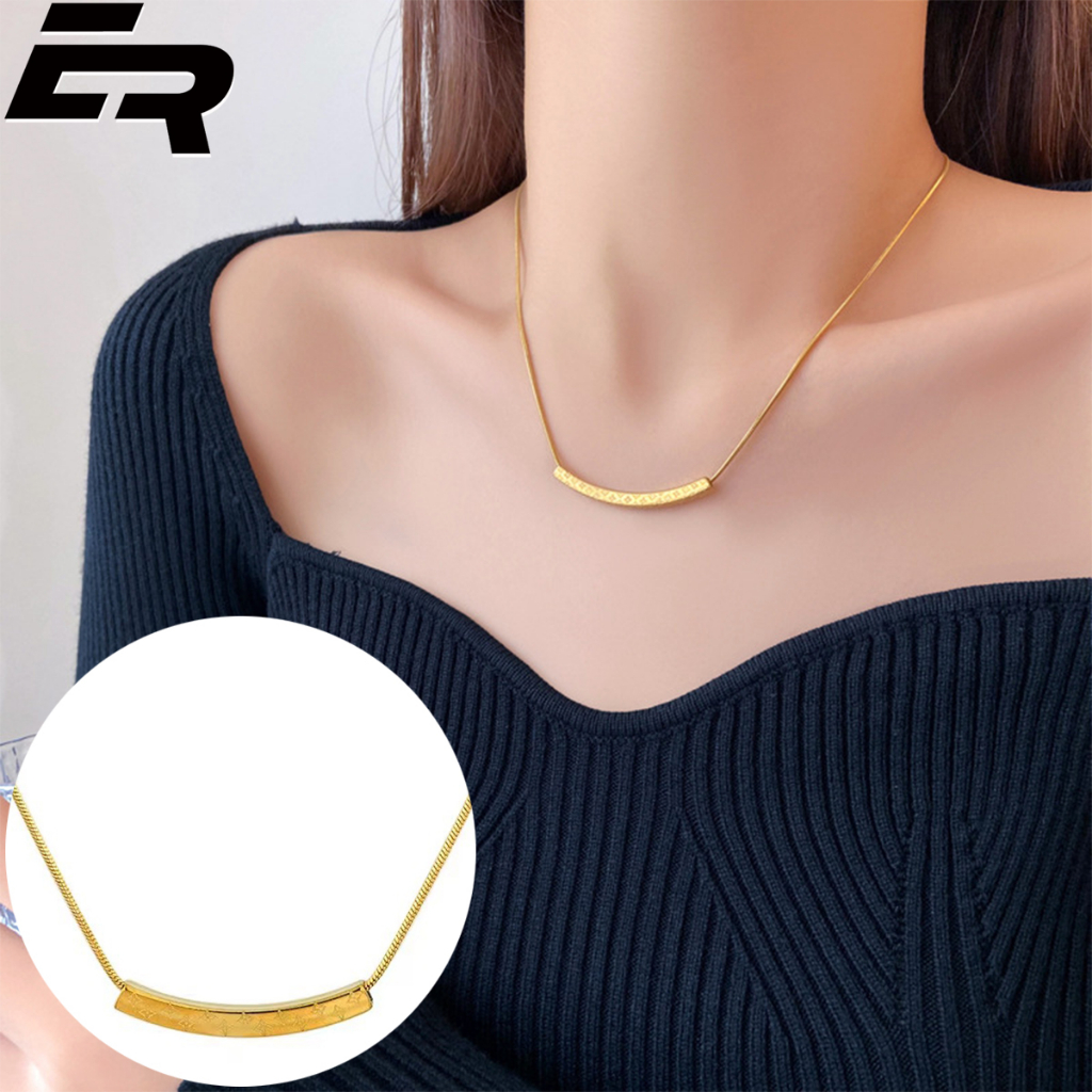 Terbaru Kalung Titanium Belut Emas Liontin Smile / Kalung Titanium Liontin Emas / Kalung Titanium Im