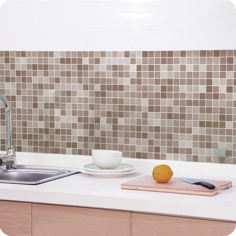 Sticker Dapur, Wallpaper Dapur, Stiker Kamar Mandi 70x54cm Anti Air Minyak Tahan Lama