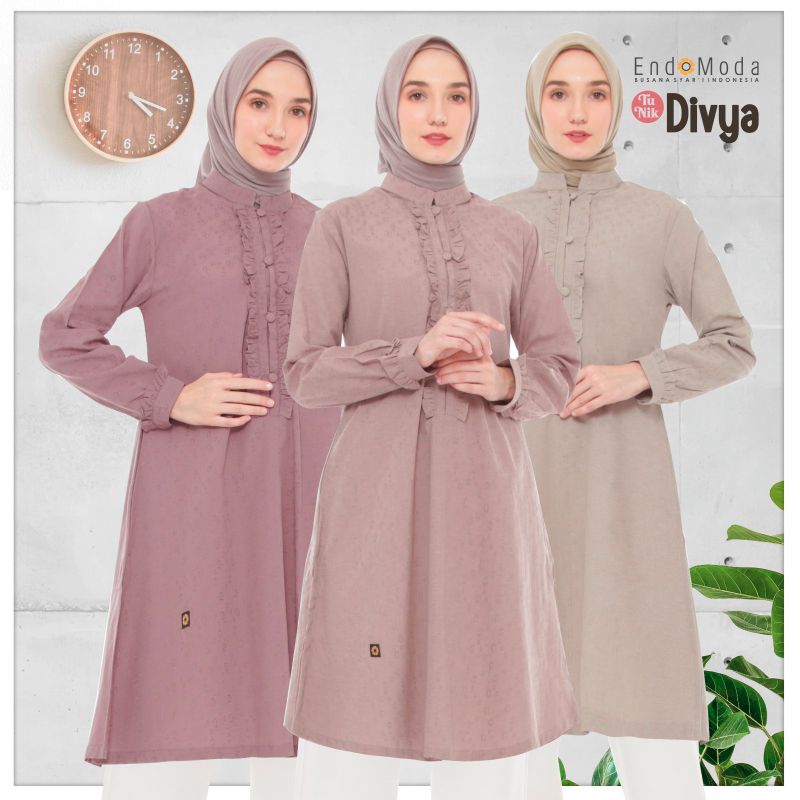 Endomoda Tunik Divya | Tunik Terbaru | Tunik Endomoda | Tunik Polos | Tunik Polos Terbaru | Tunik El