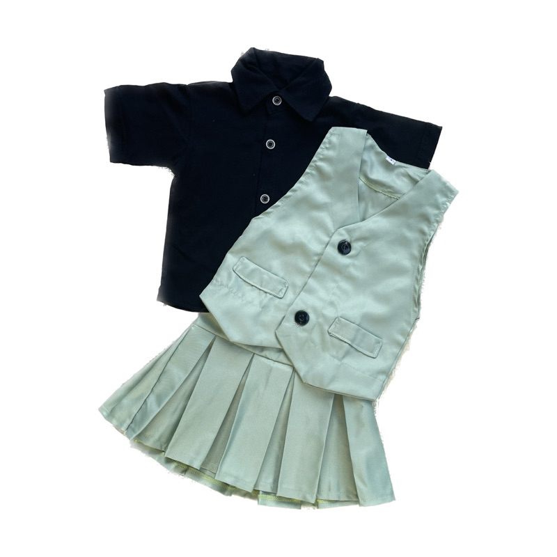 Setelan rok vest mint 1 2 3 4 5 6 7 8 9 10 tahun bulan pakaian anak perempuan ulang tahun pesta form