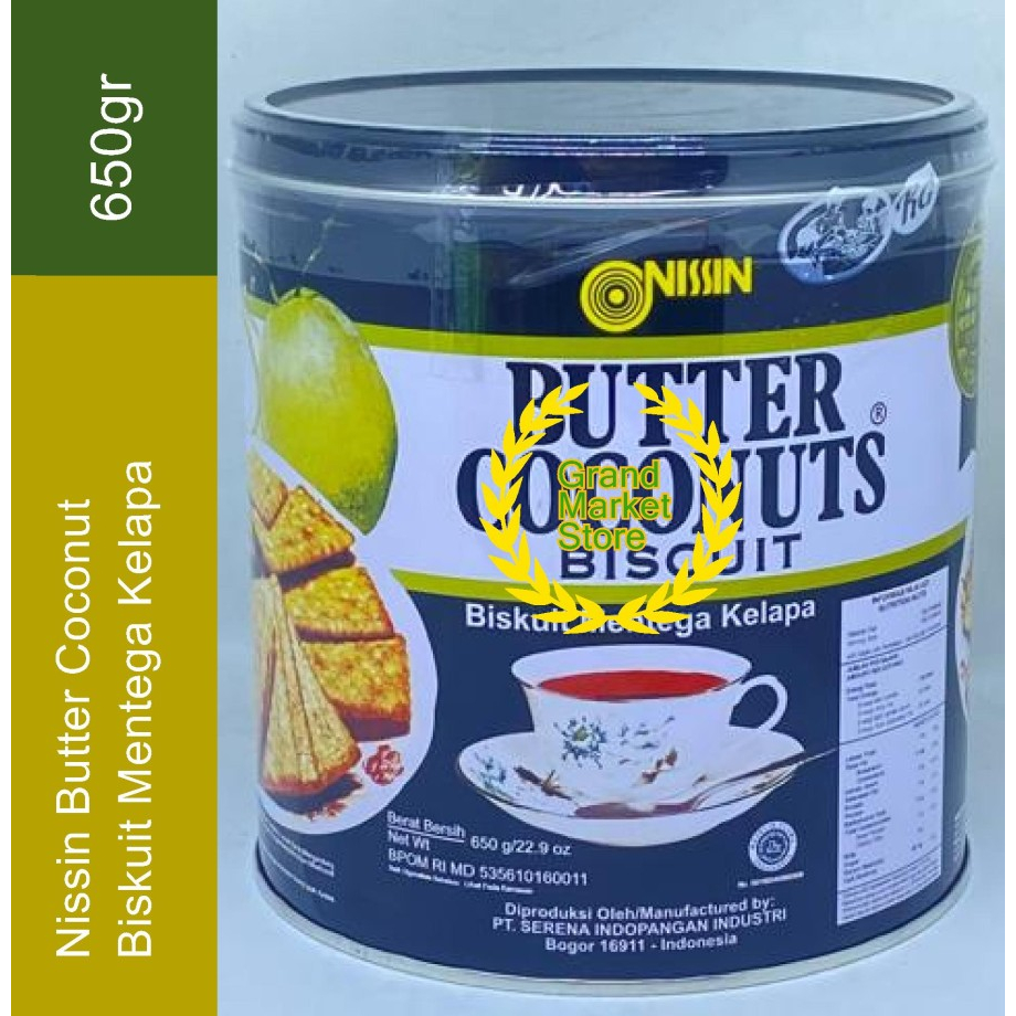 

Nissin Butter Coconut Biscuit 650gr Biskuit Mentega Kelapa Kaleng Bulat 650 gram