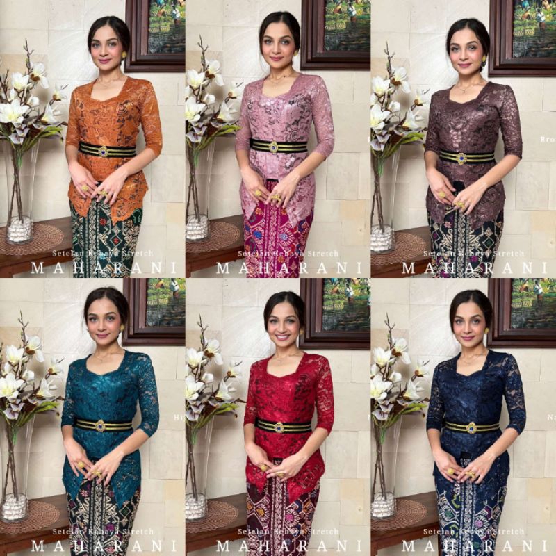 Kebaya Brokat Metalik Maharani ( Hanya Kebaya )