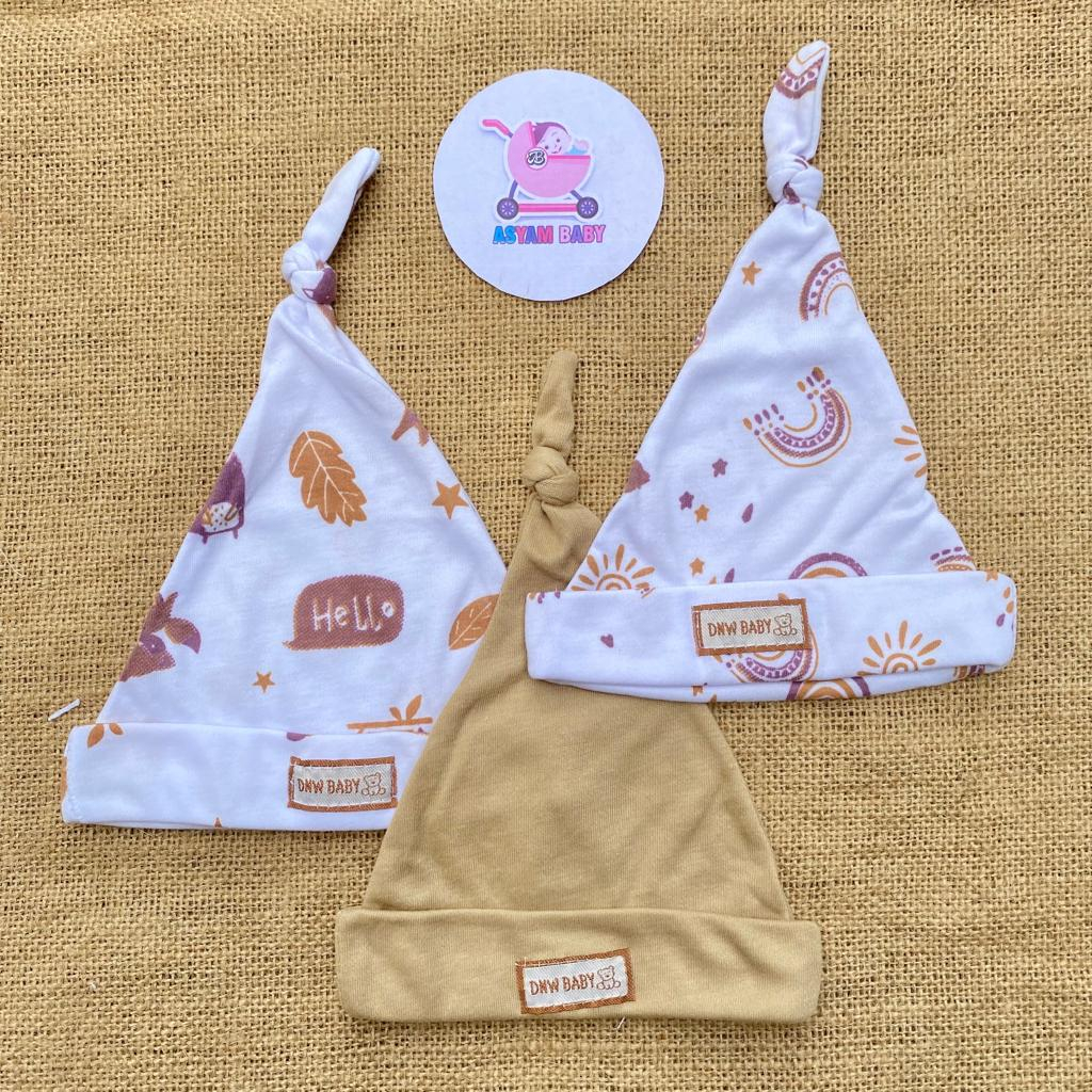 3 PCS kuncung bayi pelindung kepala bayi topi kupluk bayi