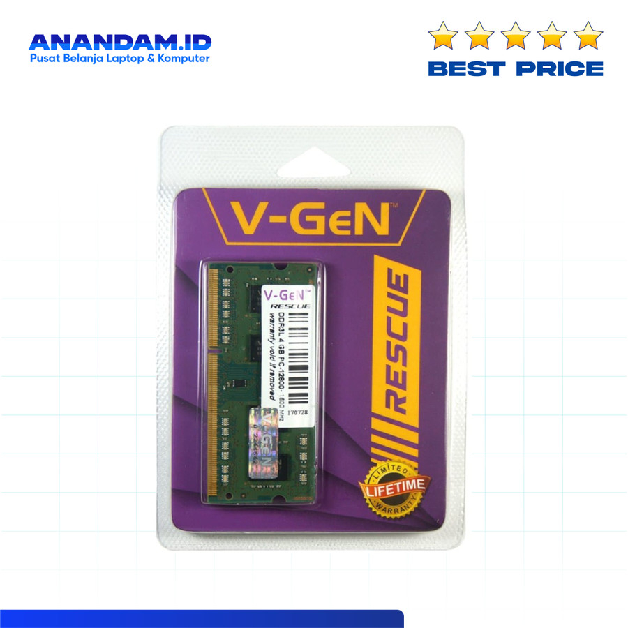 V-GeN Rescue SODIMM DDR3 8GB PC12800 1600MHz