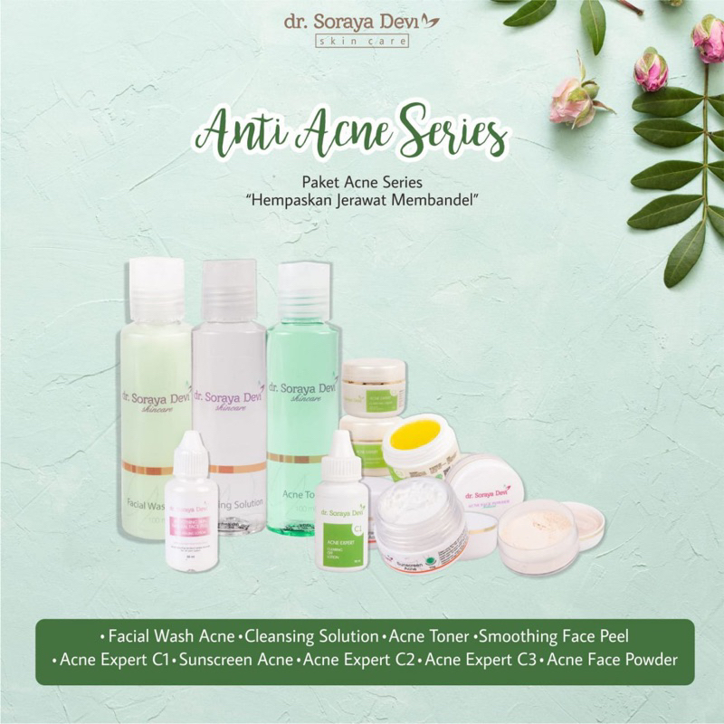 Acne skincare series by dr soraya devi