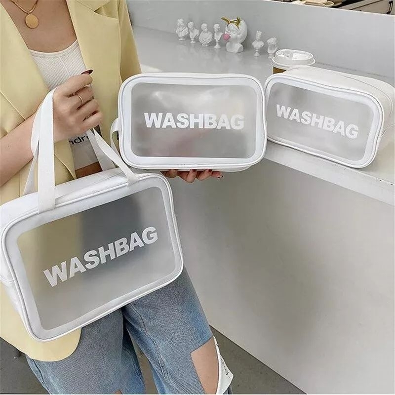 `ღ´ PHINKL `ღ´  Tas Kosmetik dan serbaguna  Washbag Pouch transparan