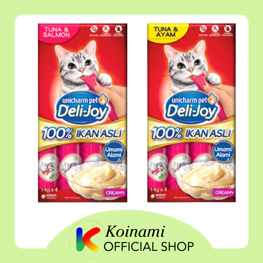 Deli-Joy Creamy 14 Gram x 4 Pcs / Snack Kucing Creamy