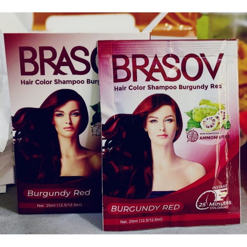 Brasov Shampo Pewarna Rambut Burgundy Red