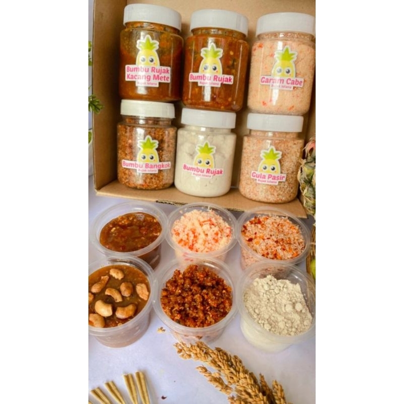 

Paket komplit 6 bumbu rujak