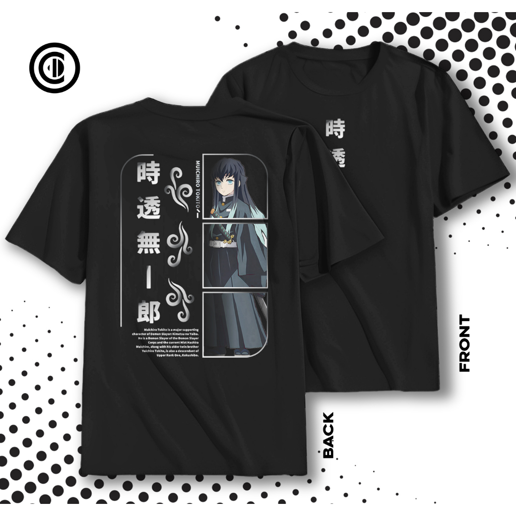 KAOS TSHIRT ANIME KIMETSU NO YAIBA TOKITO MUCHIRO DISTRO KEREN Kaos Distro Anime Remaja Dewasa Cowok