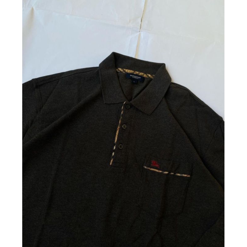 rugby shirt/polo shirt Burberry abu-abu thrift