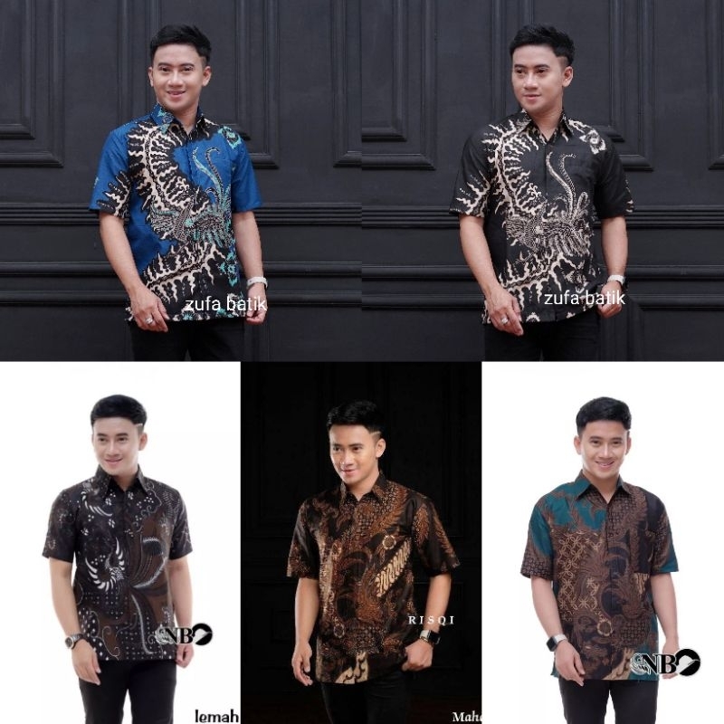 KEMAJA  - KEMEJA Batik Lengan Pendek Semi Formal Bisa Buat Seragaman M, L, XL, XXL