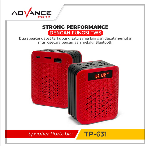 ITSTORE Speaker Advance TP-631 BT Bluetooth Portable Music Box Advance TP631 (support Murottal )