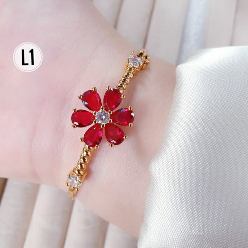 Gelang Tangan Bangle Xuping Bunga Permata N16062306