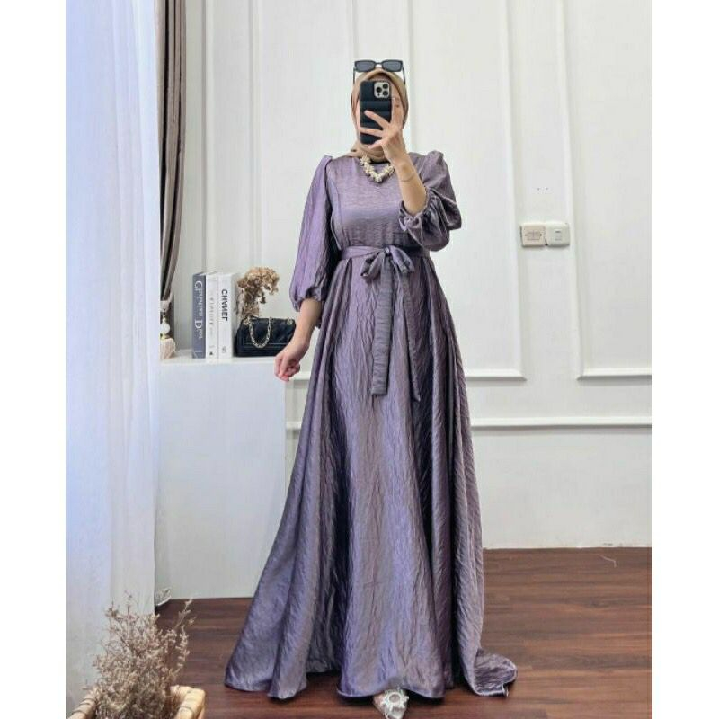 SEPHIA DRESS MAXY SANTORINI SILK - DRESS KONDANGAN WANITA TERBARU 2023 - DRESS BRIDESMAID BUSUI FRIENDLY