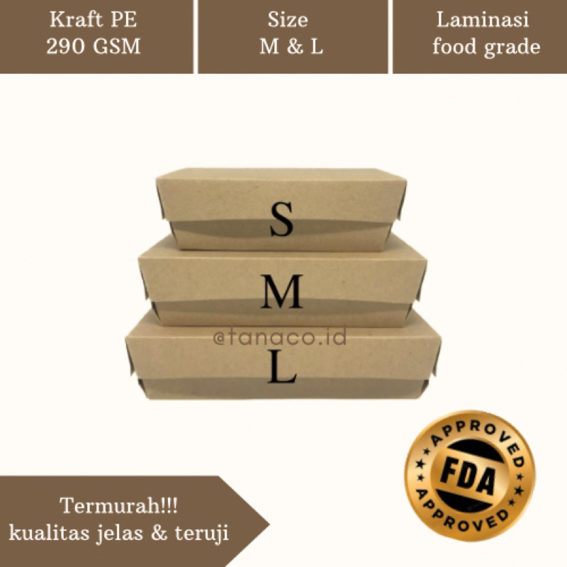 PAPER LUNCH/BOX PAPER LUNCH BAHAN CRAFT