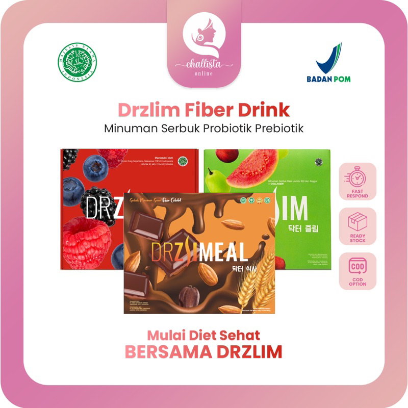 Drzlim Dr Zlim slimming fiber probiotik prebiotik minuman serbuk vitamin diet detox