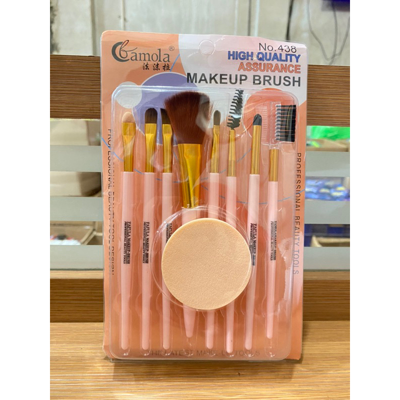 Set Kuas Make Up 9in1 - Make Up Brush Spons High Quality 00931