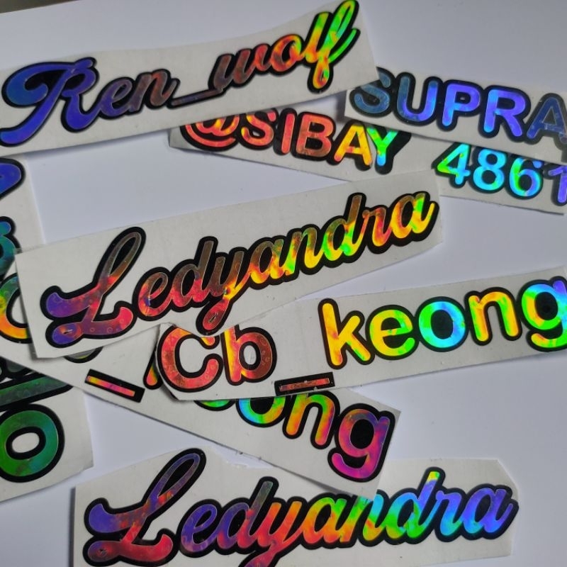 PROMO!! STIKER 2 WARNA HOLOGRAM LINE HITAM GROSIR MEDAN.