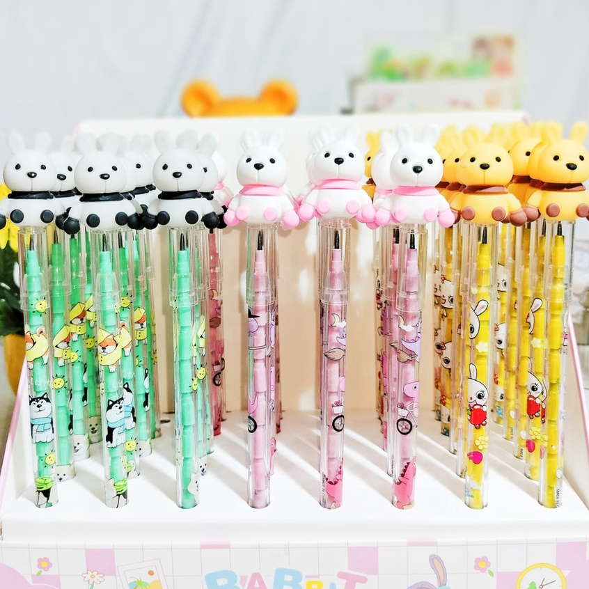 Pensil Susun Tupai Lucu /Pensil Cute Model Unik Favorit Harga Termurah / Pensil Bensia Squirrel Imut Alat Tulis Sekolah Terbaik Kualitas Import Bisa COD