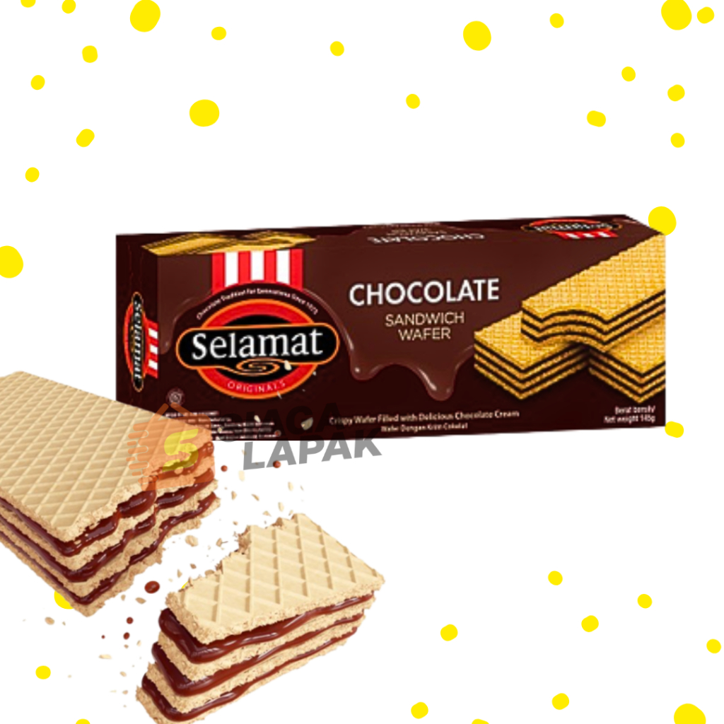 Selamat Wafer Coklat 145gr All Varian Black Vanilla Double Choco