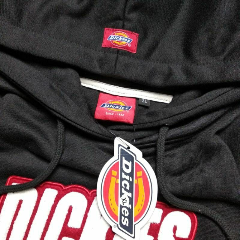 Hoodie Dickies Logo RedWhite Fulltag &amp; Fullbordir - Banyak Varian Warna Dickies Premium Quality