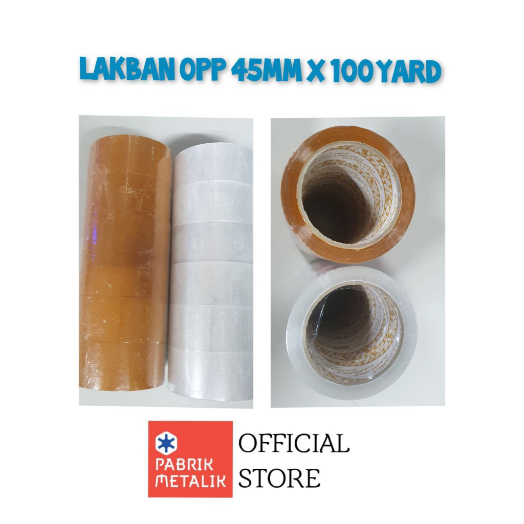 

Lakban OPP Pandawa 45MM x 100 Yard Bening Cokelat