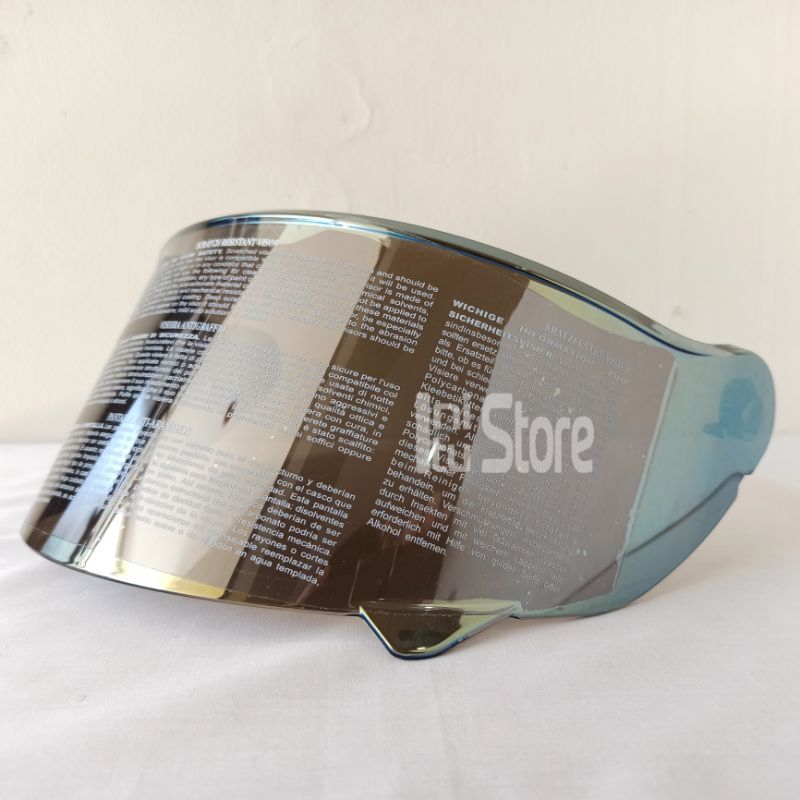 Flat Visor Iridium Gold Original Helm Zeus ZS822B ZS-822B ZS822 ZS-822