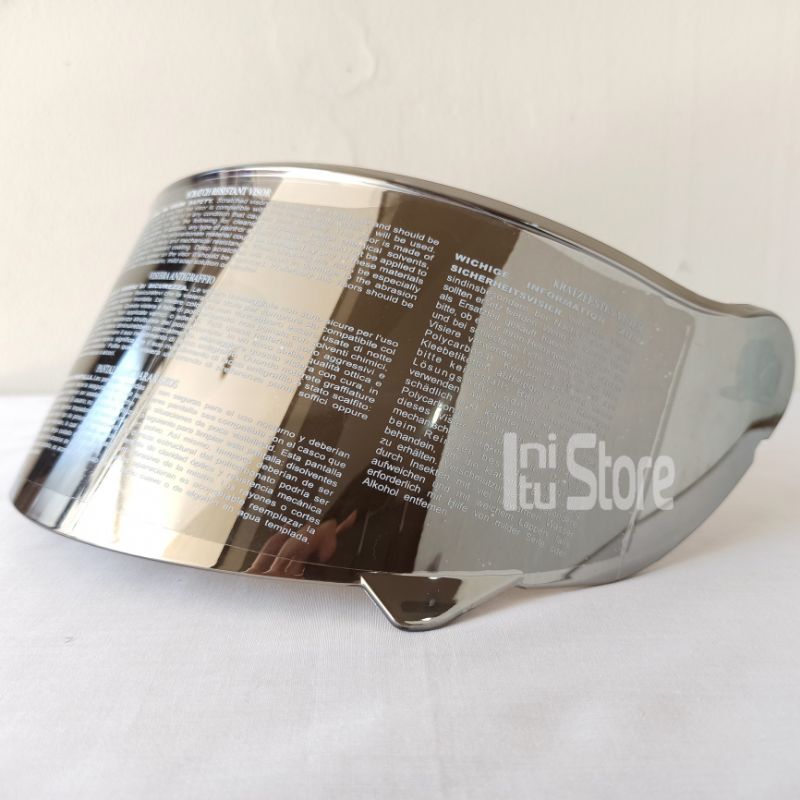 Flat Visor Iridium Silver Original Helm Zeus ZS822B ZS-822B ZS822 ZS-822