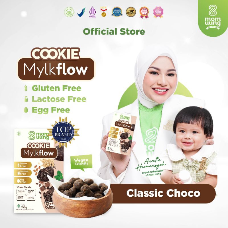 MOM UUNG COOKIE ASI BOOSTER MYLKFLOW CLASSIC CHOCO/ KUKIS PELANCAR ASI/ VEGAN FRIENDLY