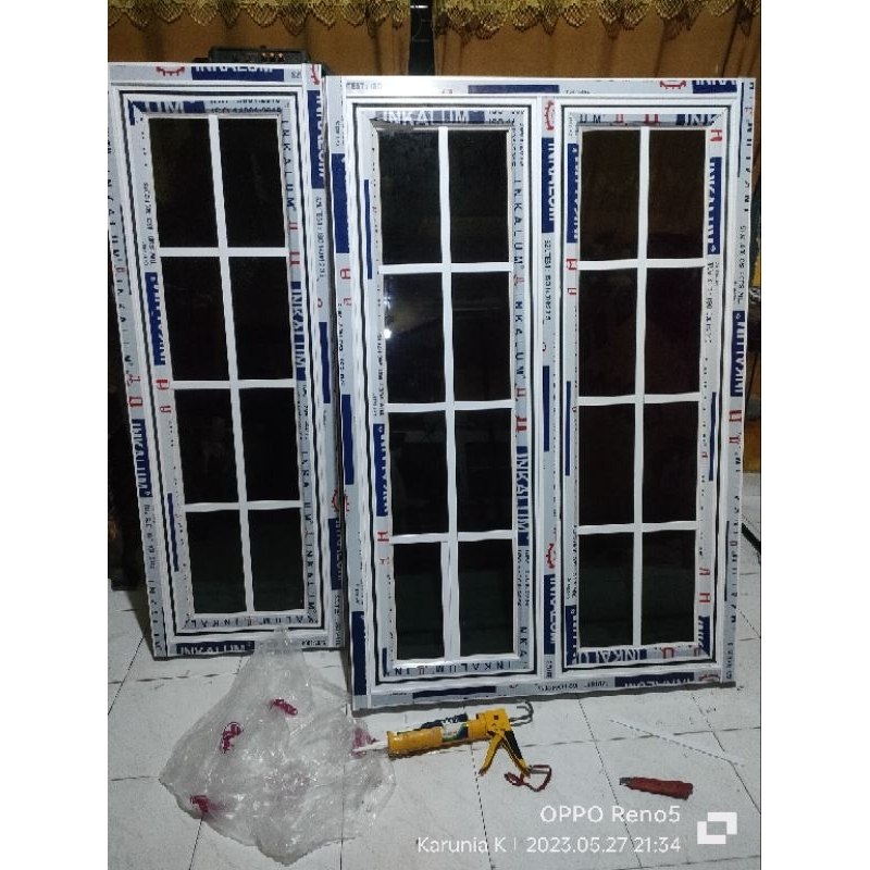 Jendela casement (Jendela Aluminium) T150cmX40cm