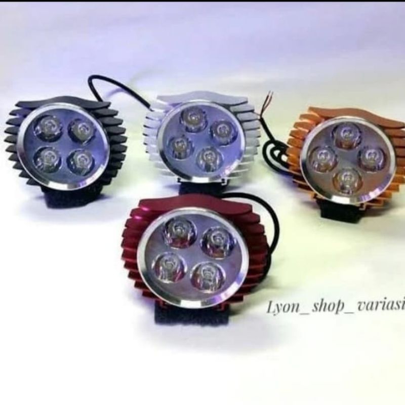 Lampu sorot lampu tembak led 4 mata gepeng3 mode universal