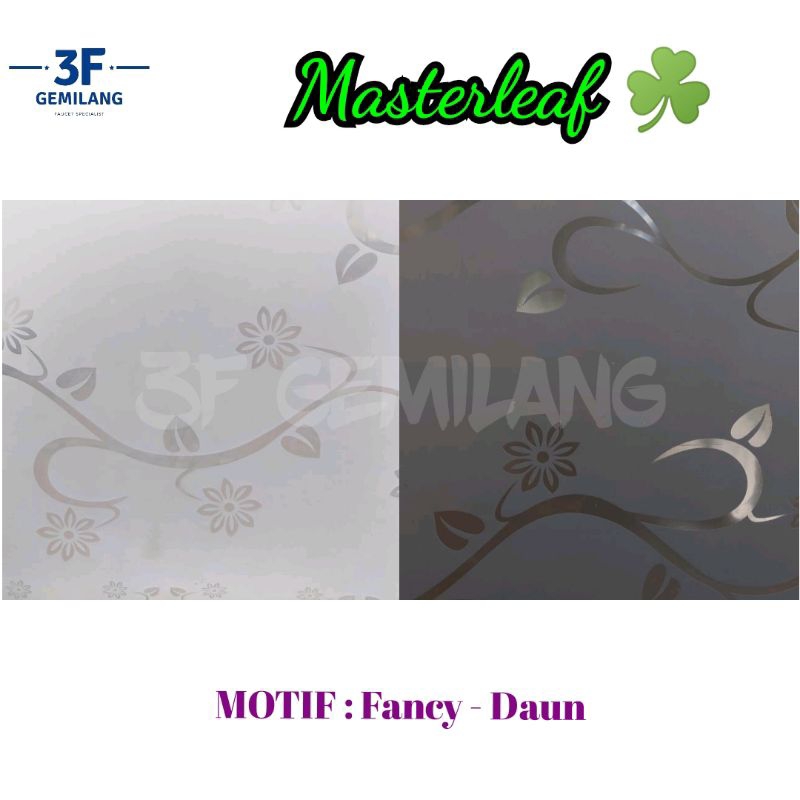 MASTERLEAF - Fiber Plastik Penutup Pagar Rumah Motif FANCY Flower Leaf Meteran